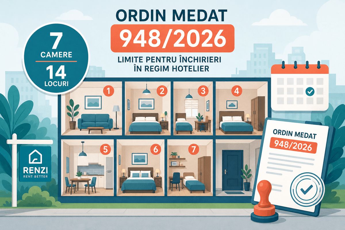 Ordin MEDAT 948/2026 — limită 7 camere și 14 locuri regim hotelier
