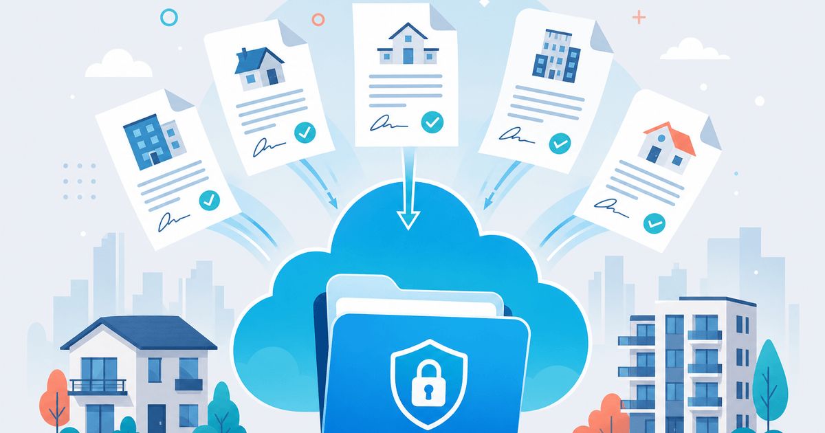 Stocare securizată în cloud pentru documente de închiriere imobiliară